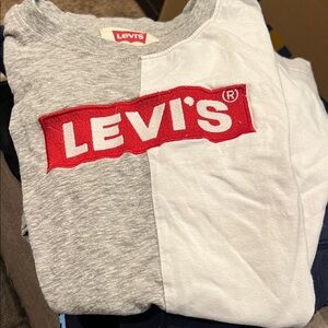 Levi's Kids Two-Tone Red and Gray Tee